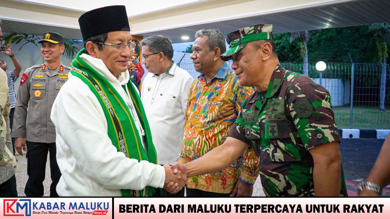 Menteri Agama RI Kunjungi Maluku, Disambut Asintel Dankodaeral IX di Bandara Pattimura